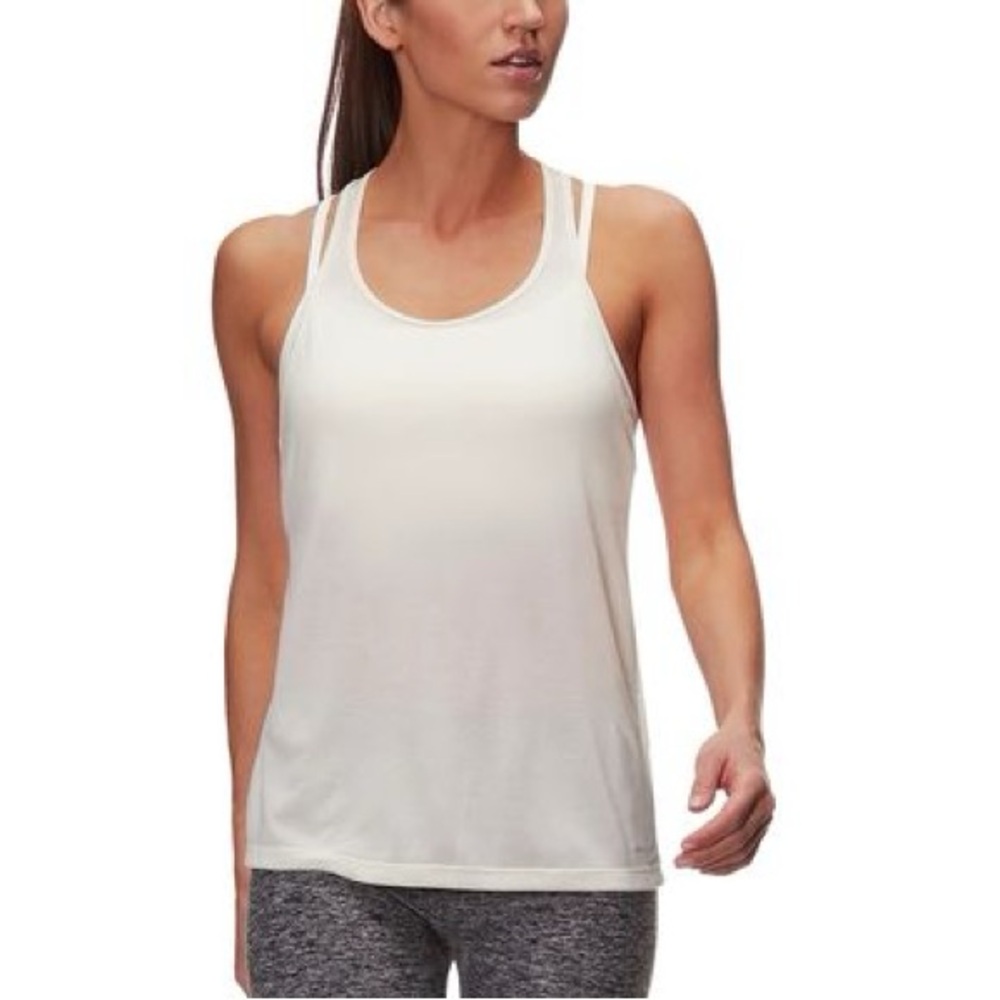 Patagonia Worn Wear Women Mindflow Sport Bra Tank Ivory NWOT‎ Size L